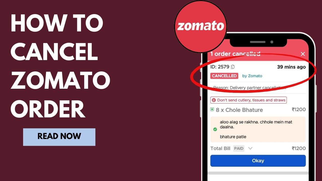 How To Cancel Zomato Order